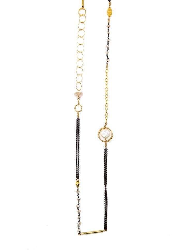 Pearl TL Mixed Chain Necklace