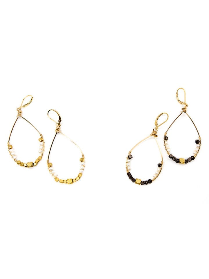 Pearl Tibetan Hoops