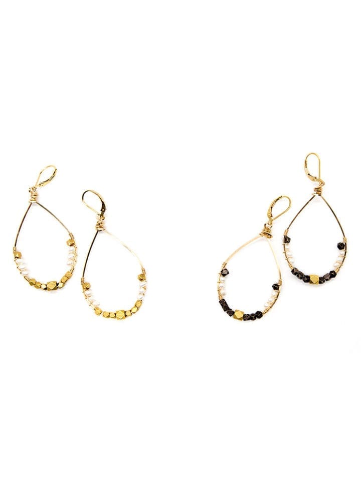 Pearl Tibetan Hoops