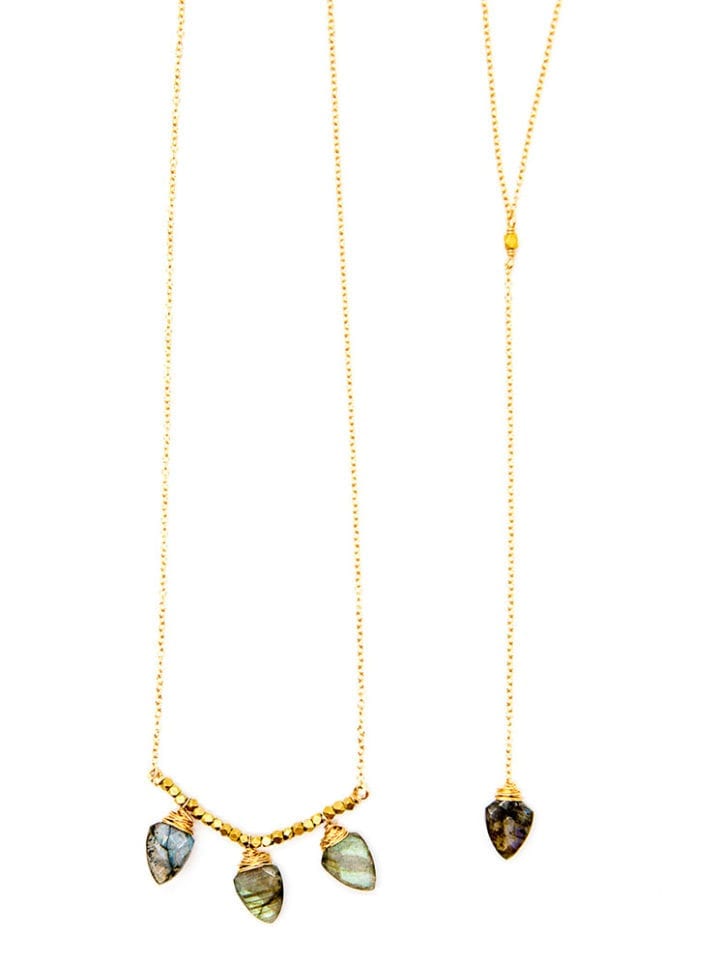 Labradorite Shield Long Necklaces