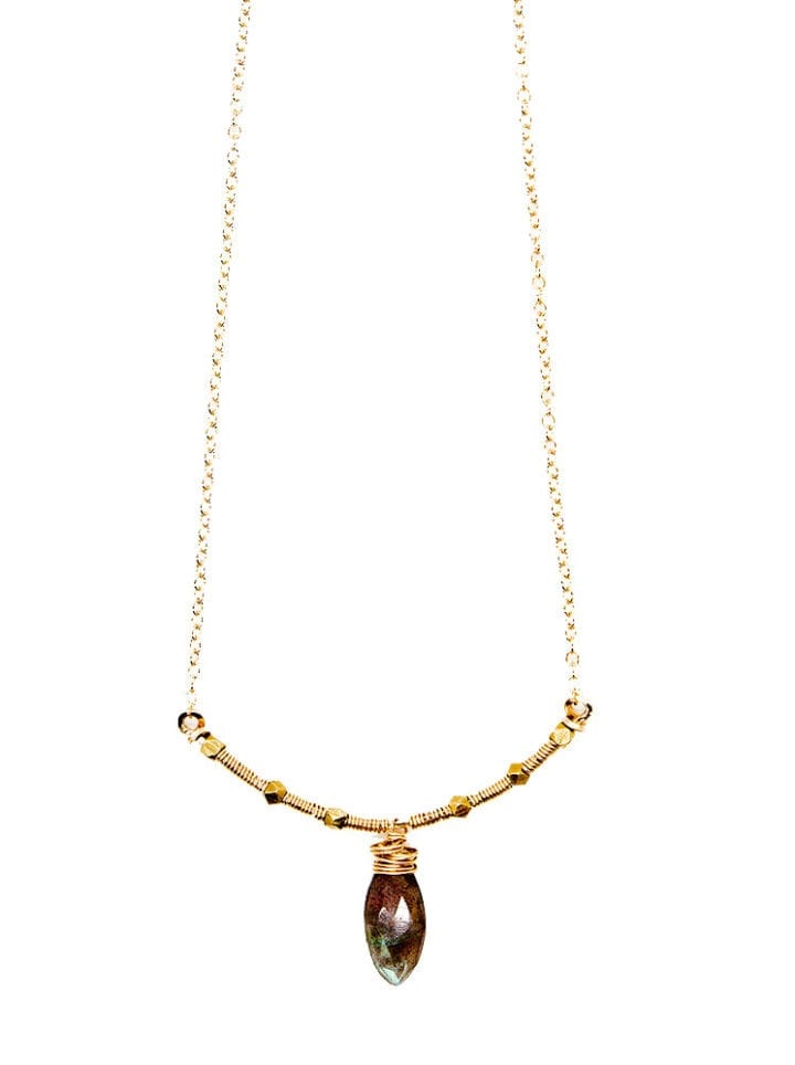 Labradorite Tibetan U Necklace