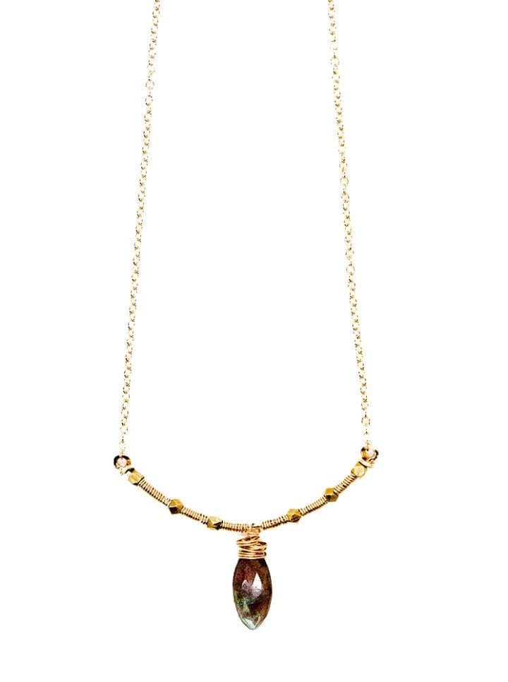Labradorite Tibetan U Necklace