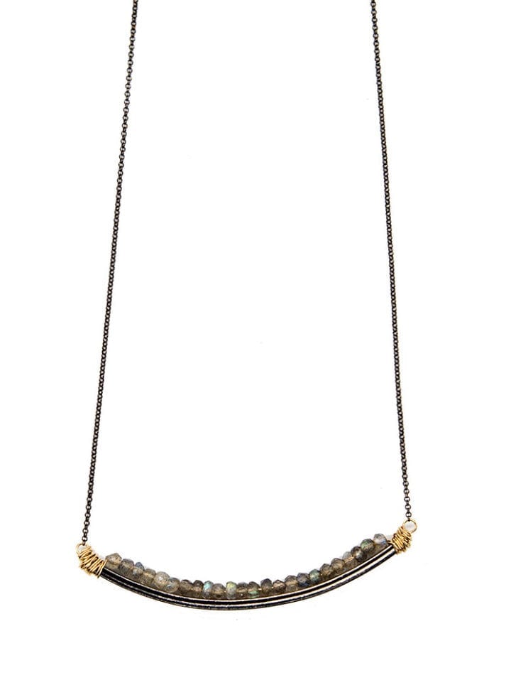 Labradorite Rondelle U Necklace