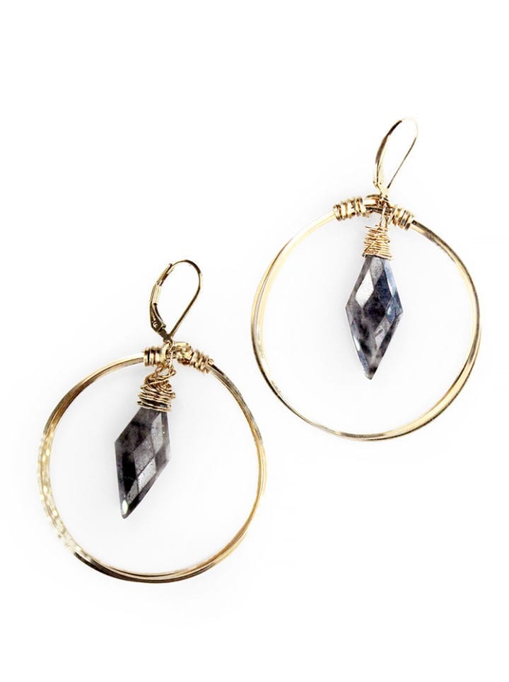 Silverite Marquise Halo Hoop