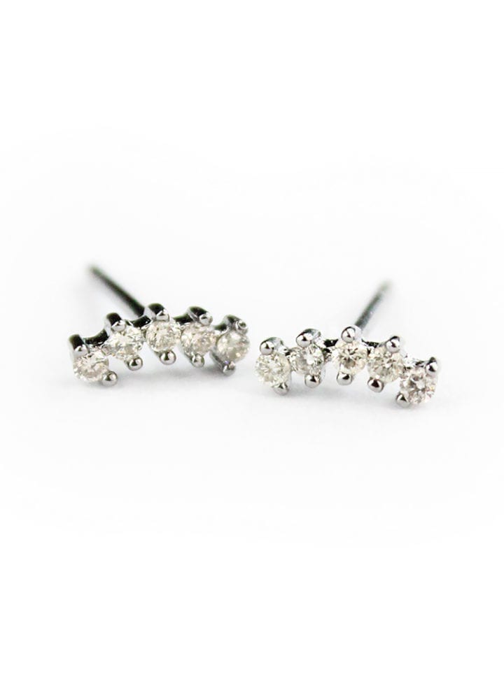 Pave Diamond Arch Studs