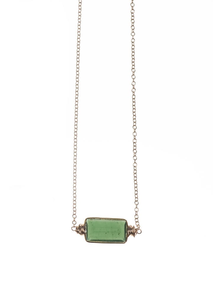 Serpentine Rectangle Short Wrapped Necklace