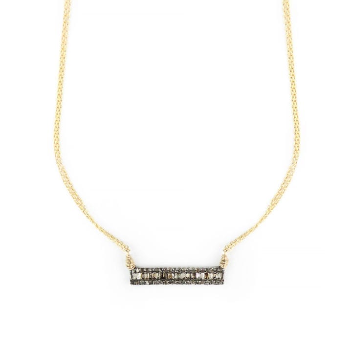 Baguette Straight Bar Deli Necklace