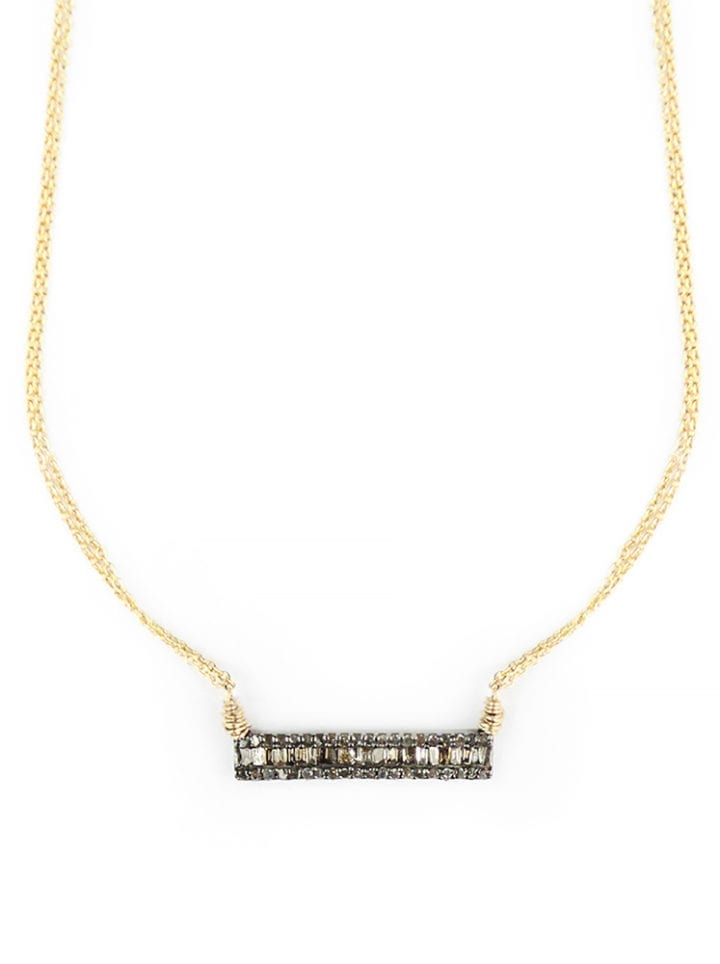 Baguette Straight Bar Deli Necklace