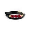 Ruby Triple Wrap Leather Wrapped Bracelet
