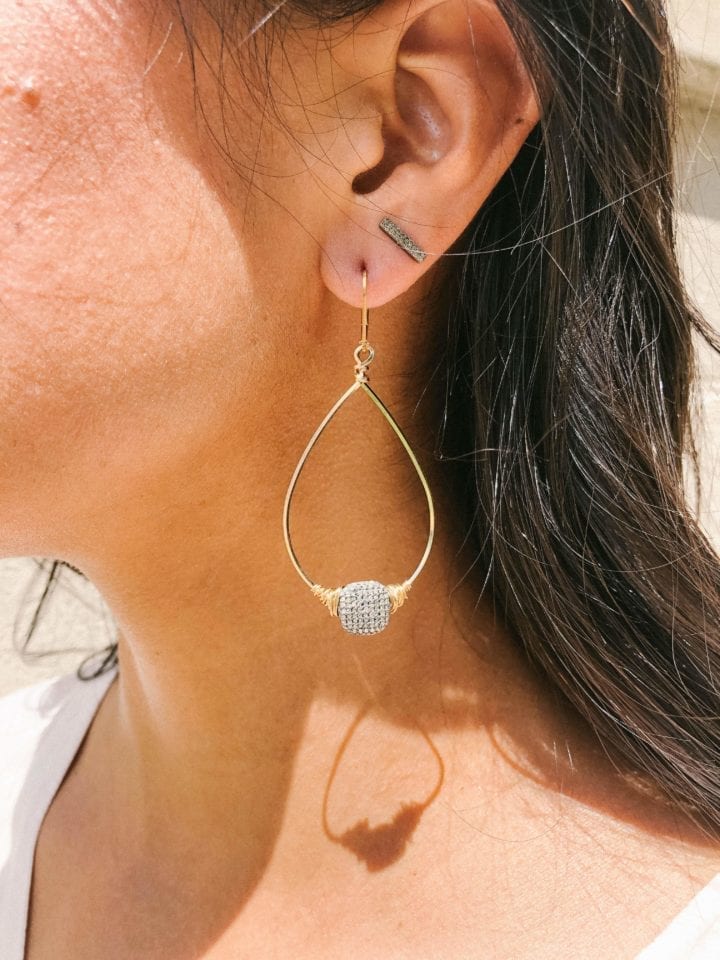 Pave Diamond Cushion Cut Wrapped Hoops - Image 2