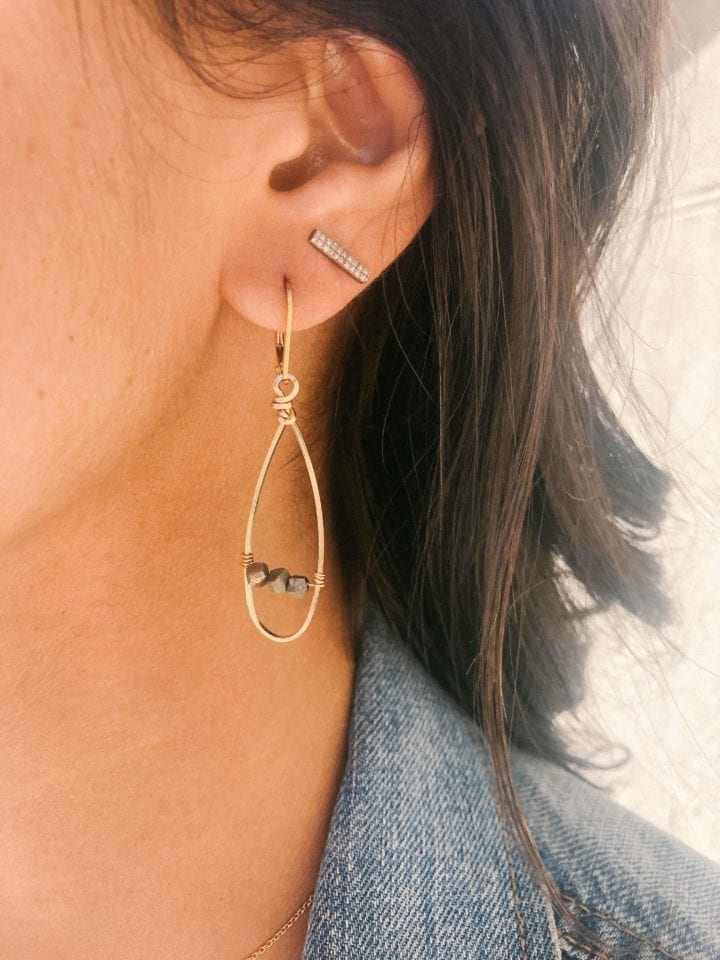 Pyrite Bridge Linear Hoops - Image 2