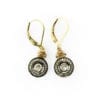 Rose Cut & Pave Diamond Halo Drop Earrings