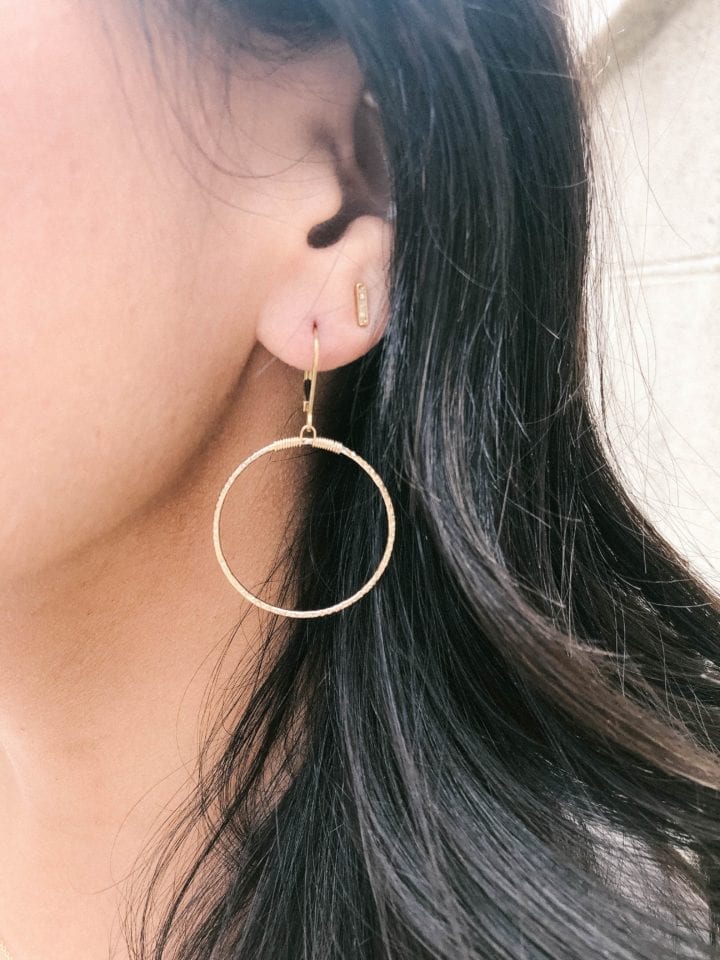 Medium Hammered Hoops - Image 2