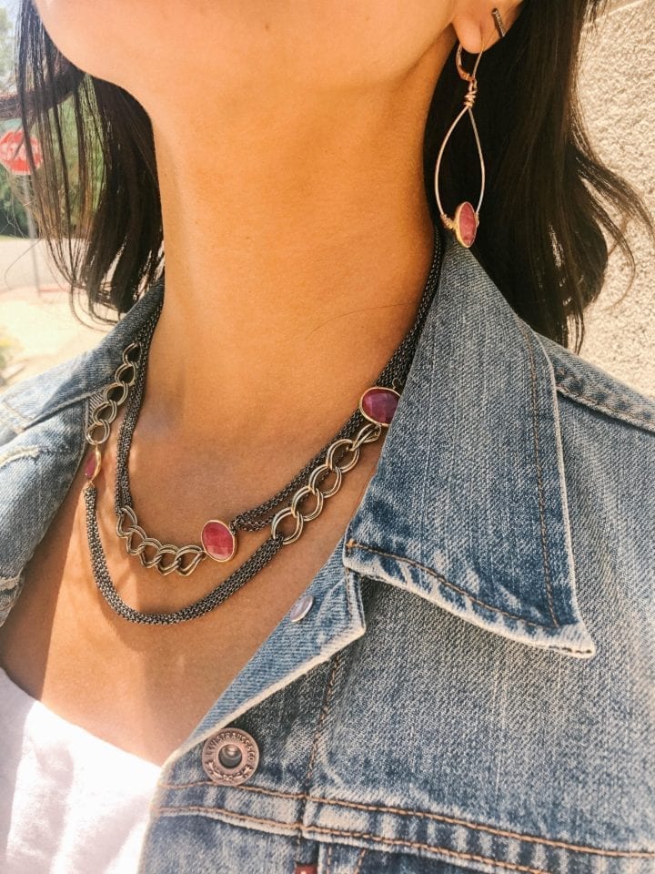 Ruby Wrapped Hoops - Image 3