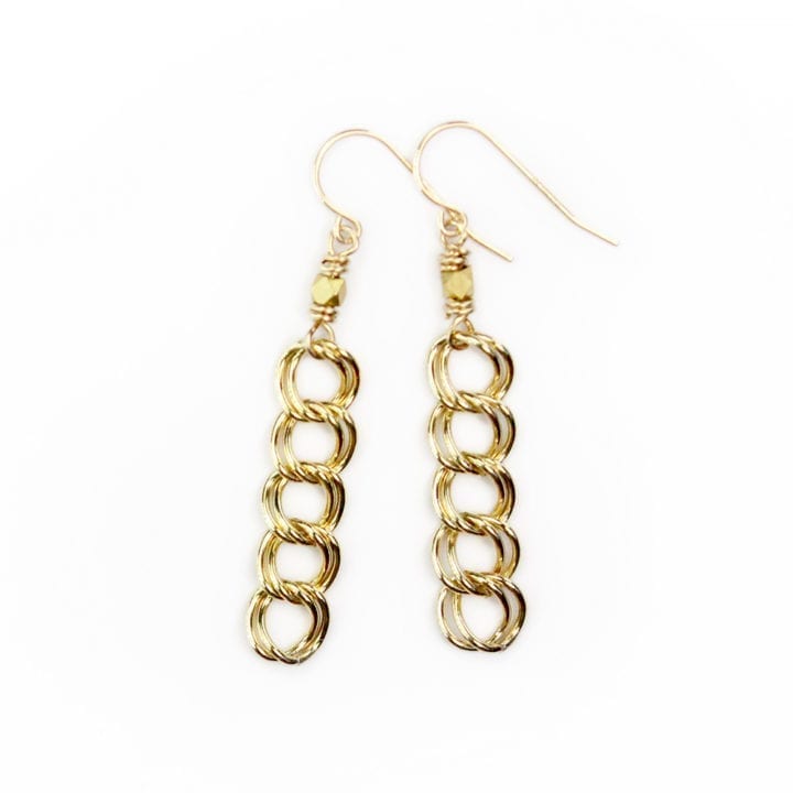 Large Curb Linear Earrings