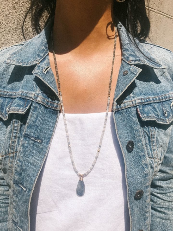 Silverite Strung & Rolo Long Necklace - Image 2