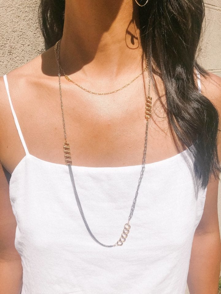Curb Mixed Chain Necklace - Image 2