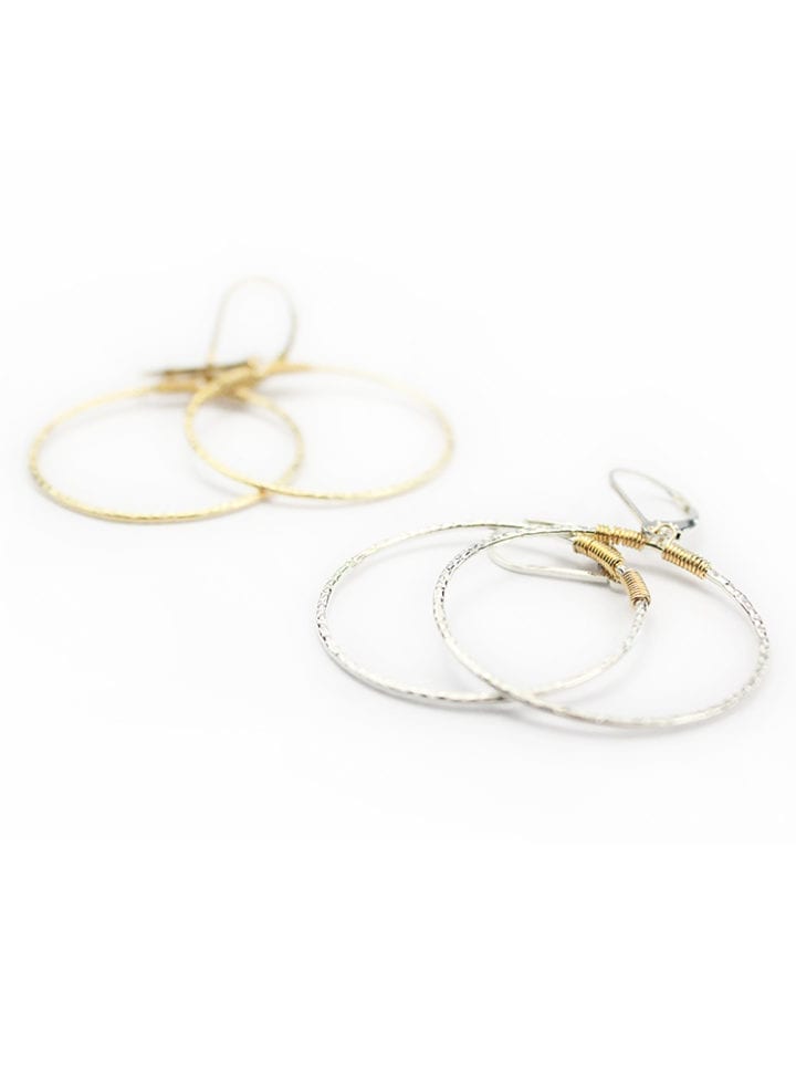 Medium Hammered Hoops