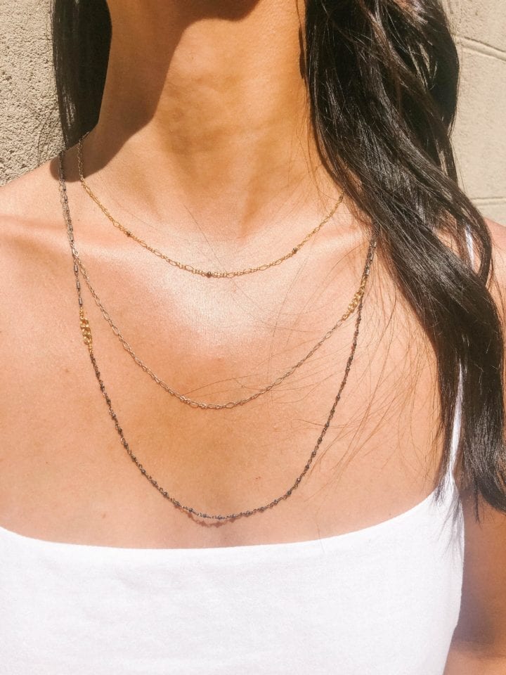 White Moonstone Antique Rosary XL Necklace - Image 2
