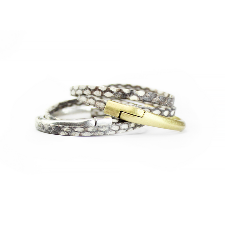 python triple wrap magnetic clasp bracelet