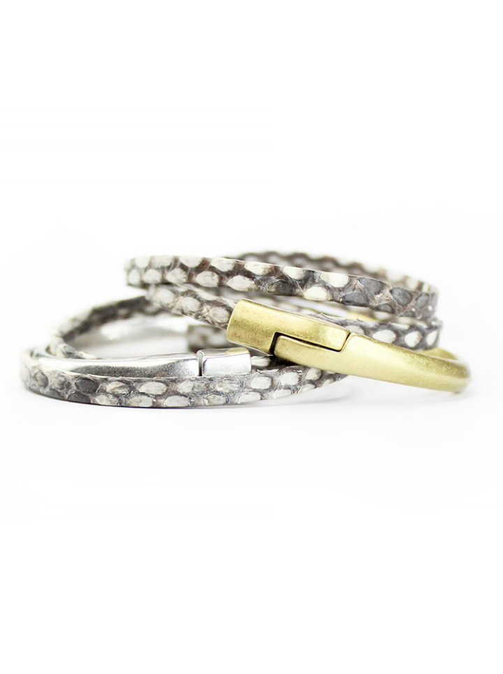 python triple wrap magnetic clasp bracelet