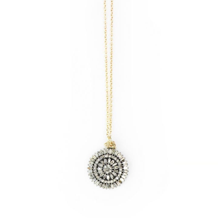 Diamond Baguette Coin Delicate Necklace