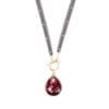 pave diamond ruby tear four strand toggle necklace