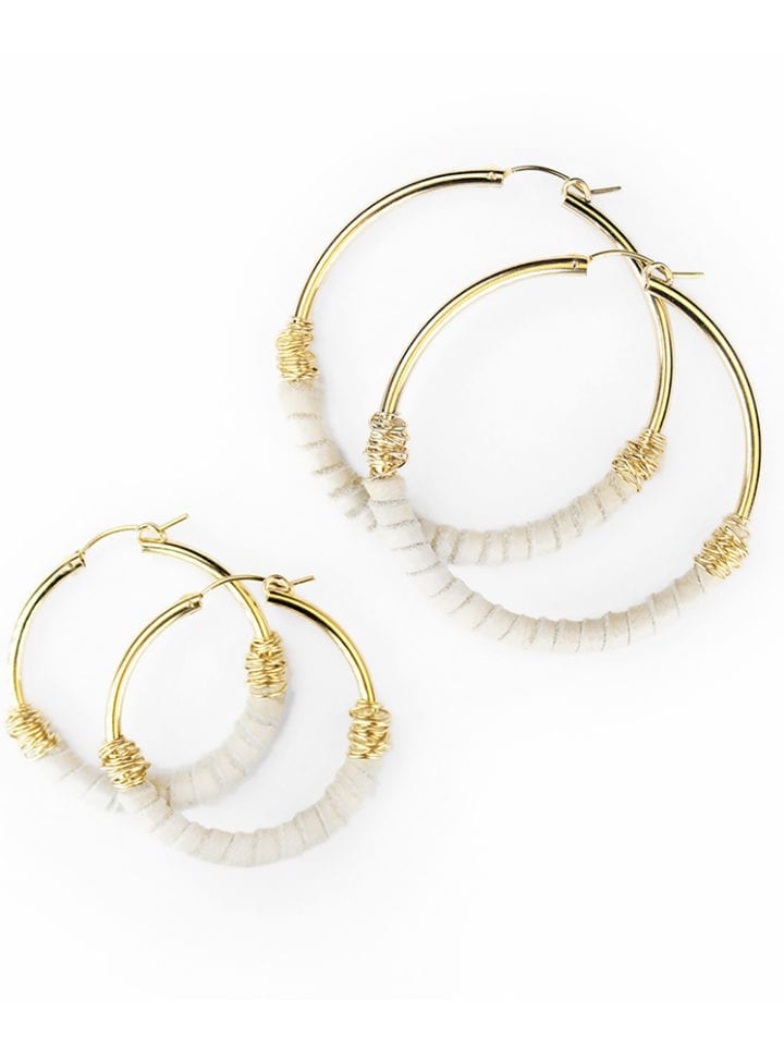 Ivory Leather Wrapped Classic Hoop_resized