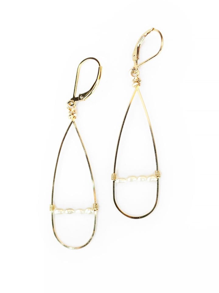 Pearl Bridge Linear Hoops