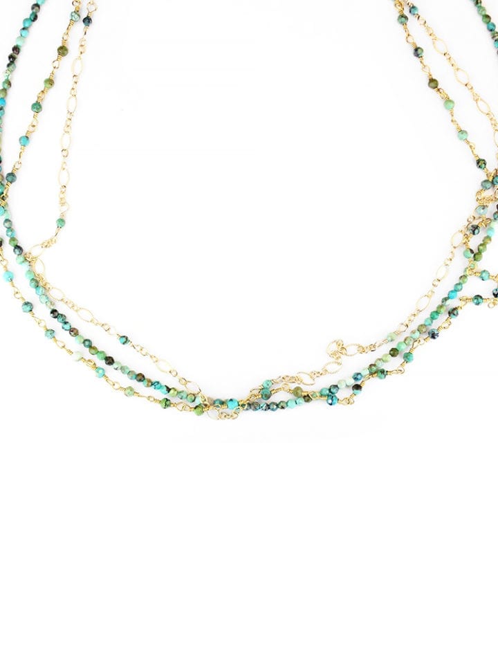 Turquoise Triple Strand Necklace