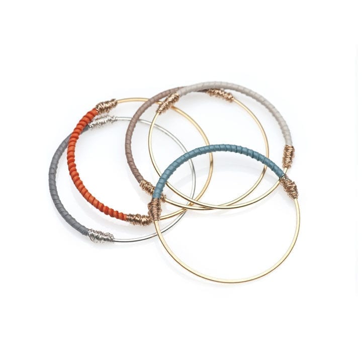 Element Leather Wrap Bangles - Image 2