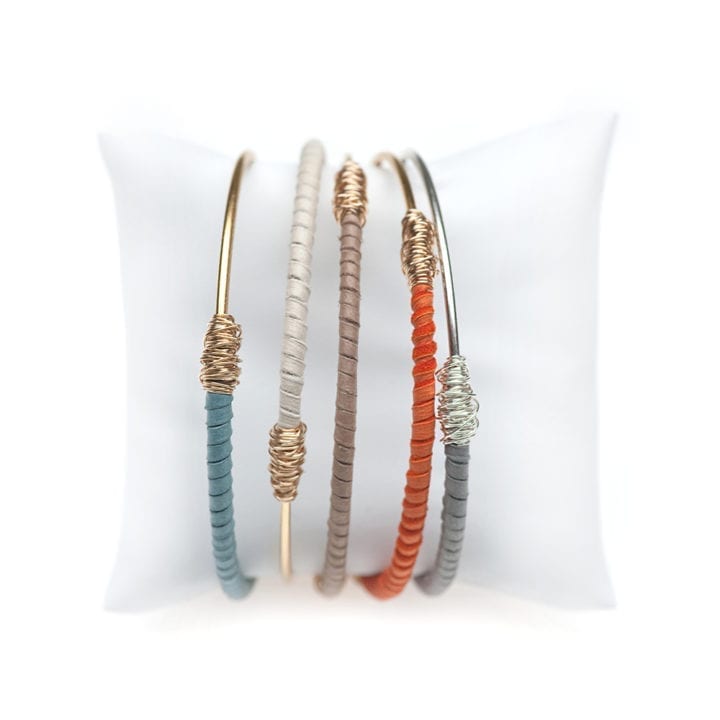 Element Leather Wrap Bangles