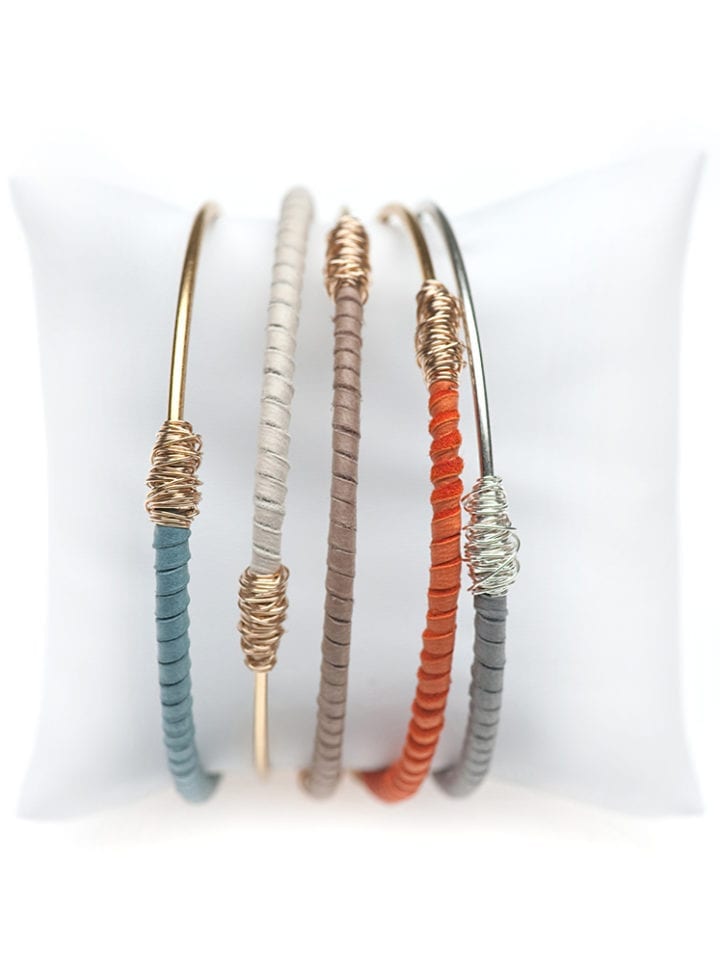 Element Leather Wrap Bangles