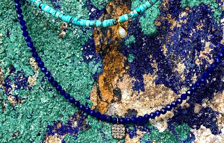 Pearl Tear Turquoise Strung Necklace - Image 2