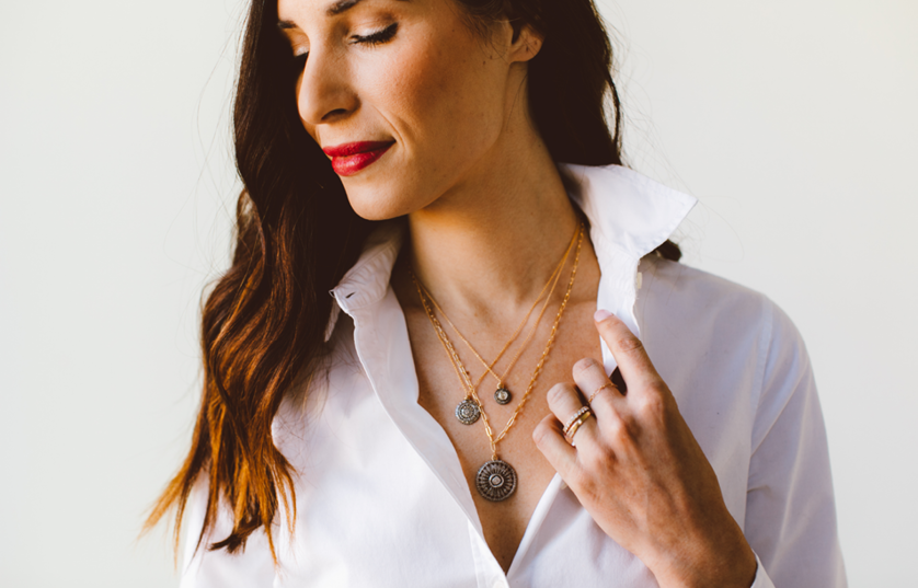 Diamond Coin Necklaces Handcrafted in Denver, CO