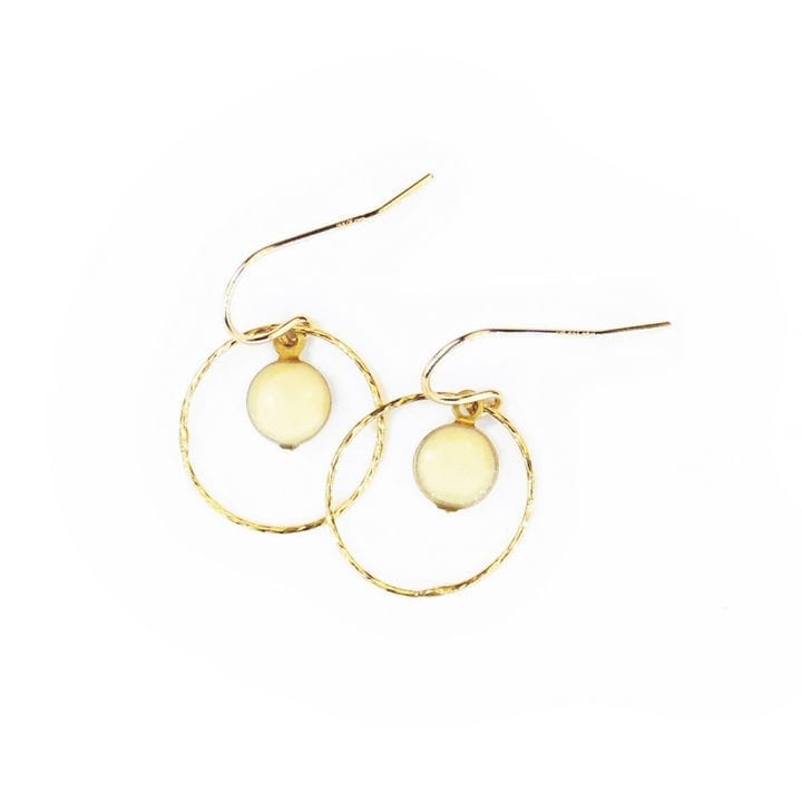 Ivory Single Stardust Drop Earrings