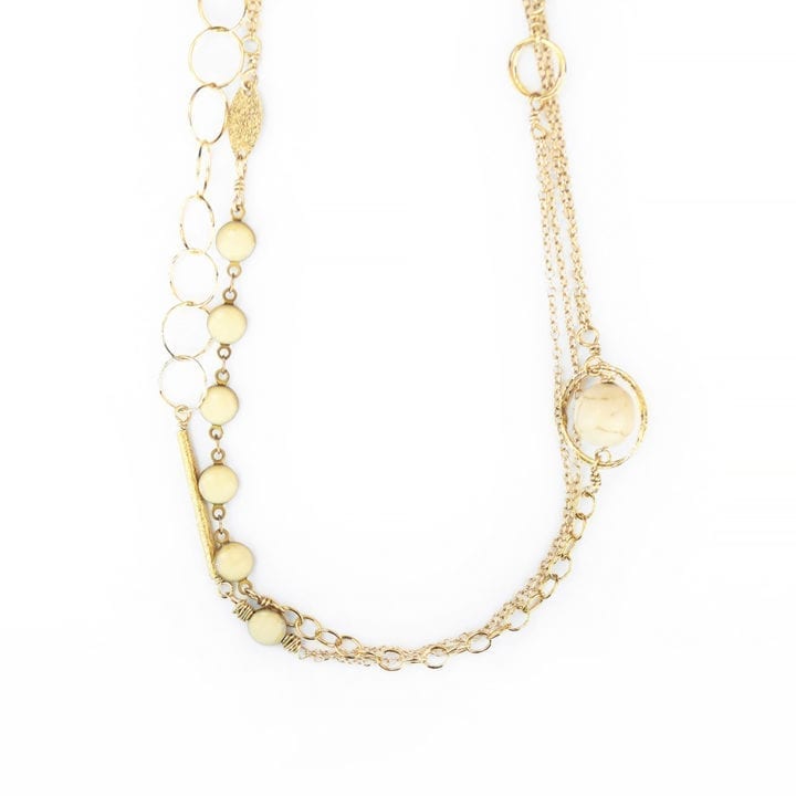 Ivory Precious Metal TL Necklace