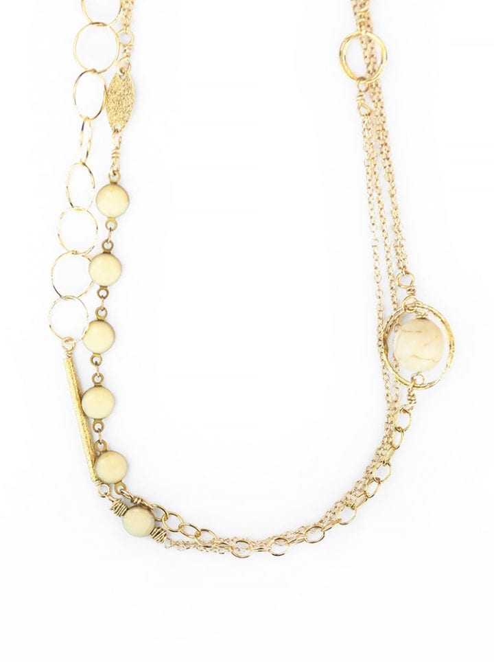 Ivory Precious Metal TL Necklace