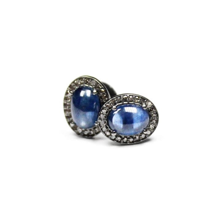 Kyanite Pave Oval Studs