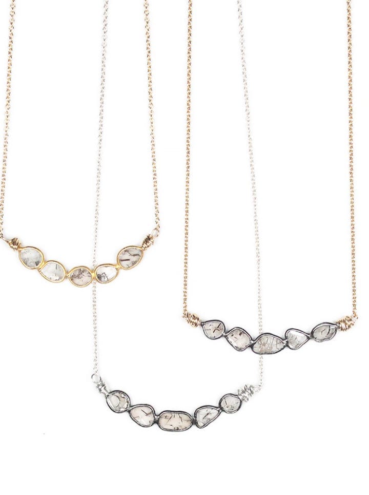 Diamond Slice U Delicate Necklace