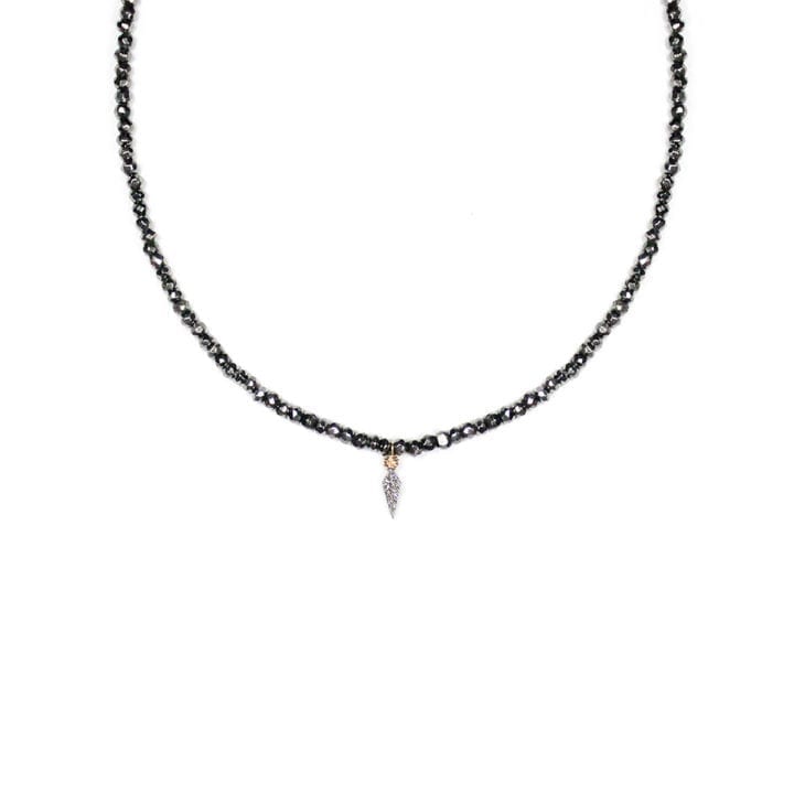 Pyrite Pave Dagger Strung Short Necklace