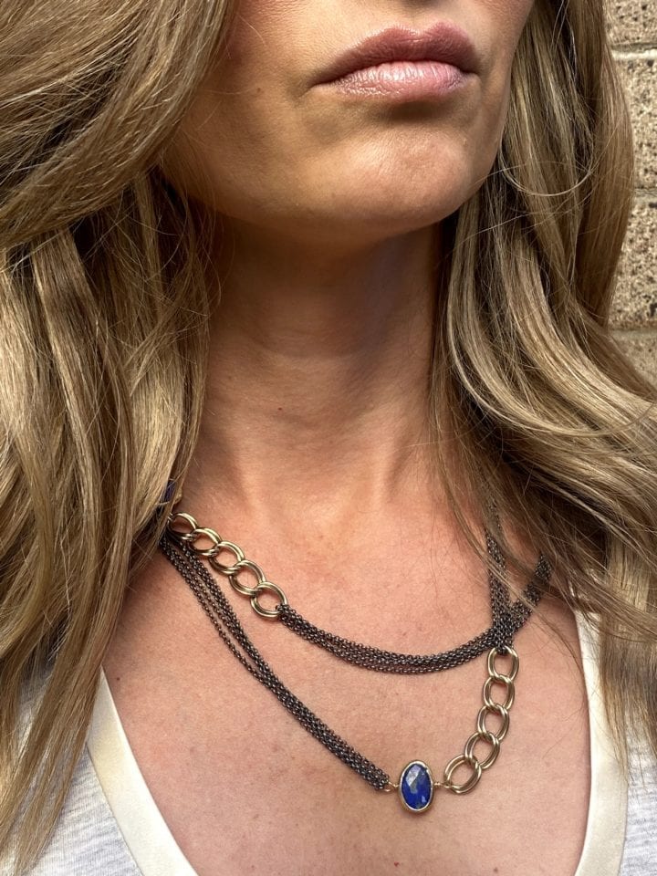 Lapis Antique & Rolo Long Necklace - Image 2