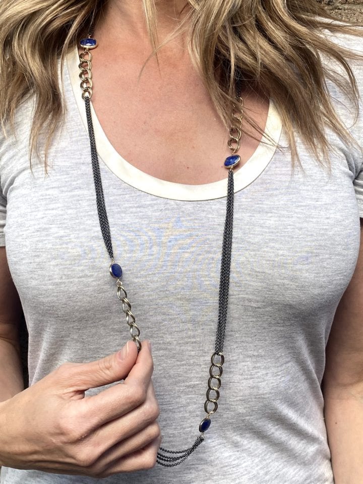 Lapis Antique & Rolo Long Necklace - Image 3
