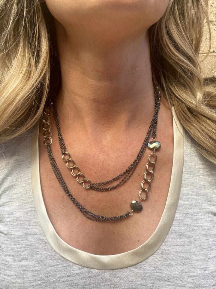Pyrite Antique & Rolo Long Necklace - Image 2