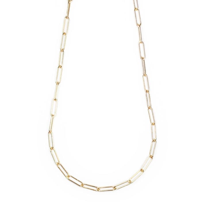 Large Paperclip Signature Necklace - Gold