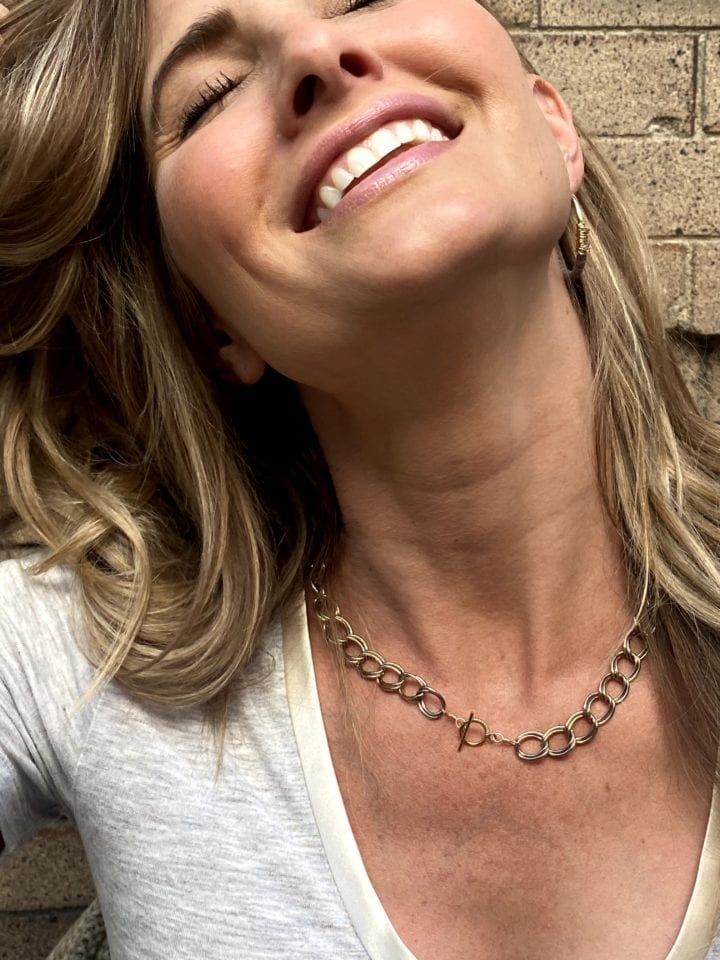 Gold Antique Signature Toggle Necklace - Image 3