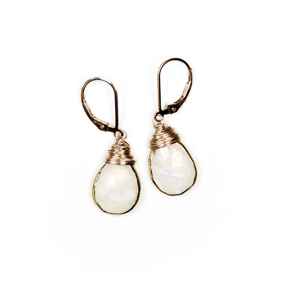 White moonstone earrings cheap