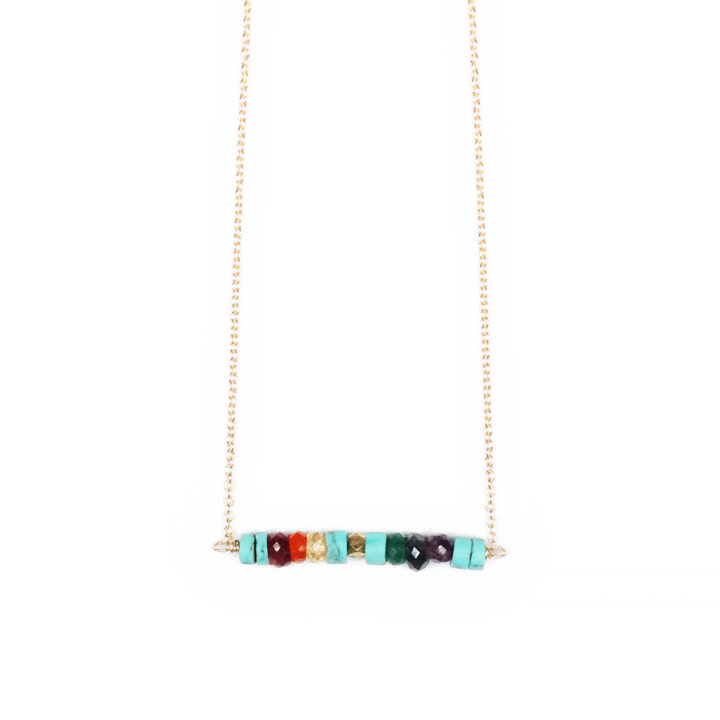 Rainbow Bar Delicate Necklace