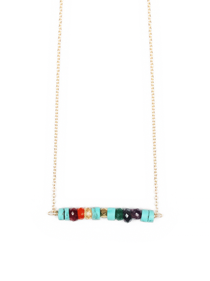 Rainbow Bar Delicate Necklace