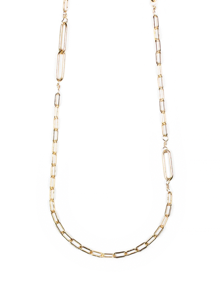 Gold-Multi-Paperclip-Layering-Necklace